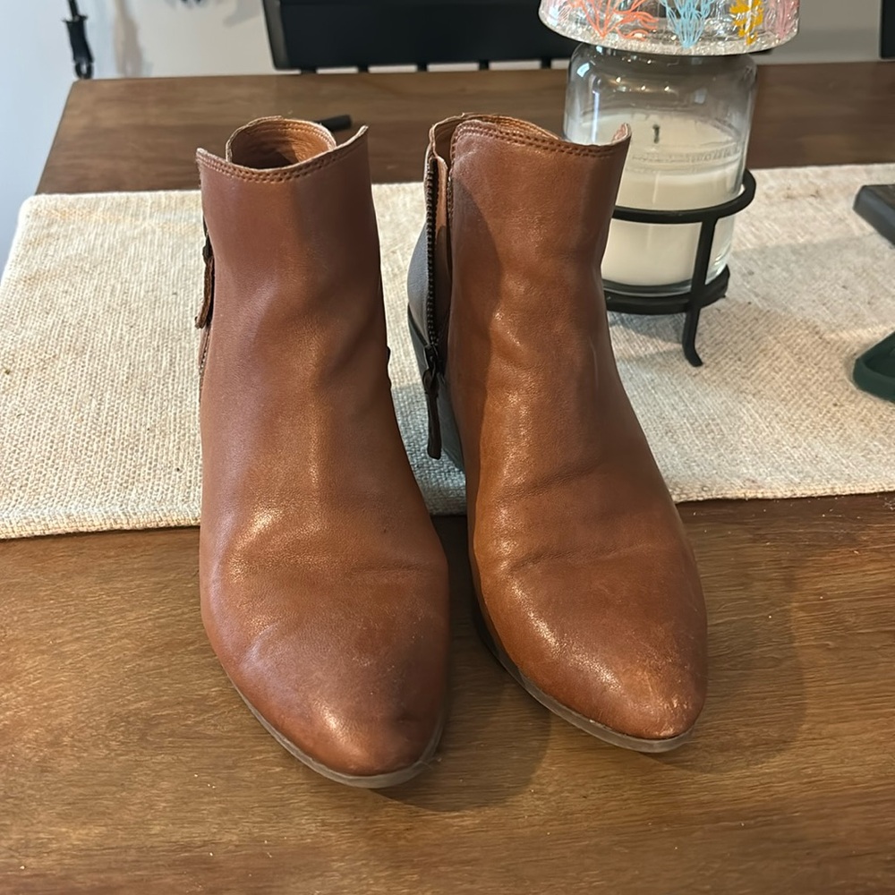 Frye Brown Leather Ankle Booties